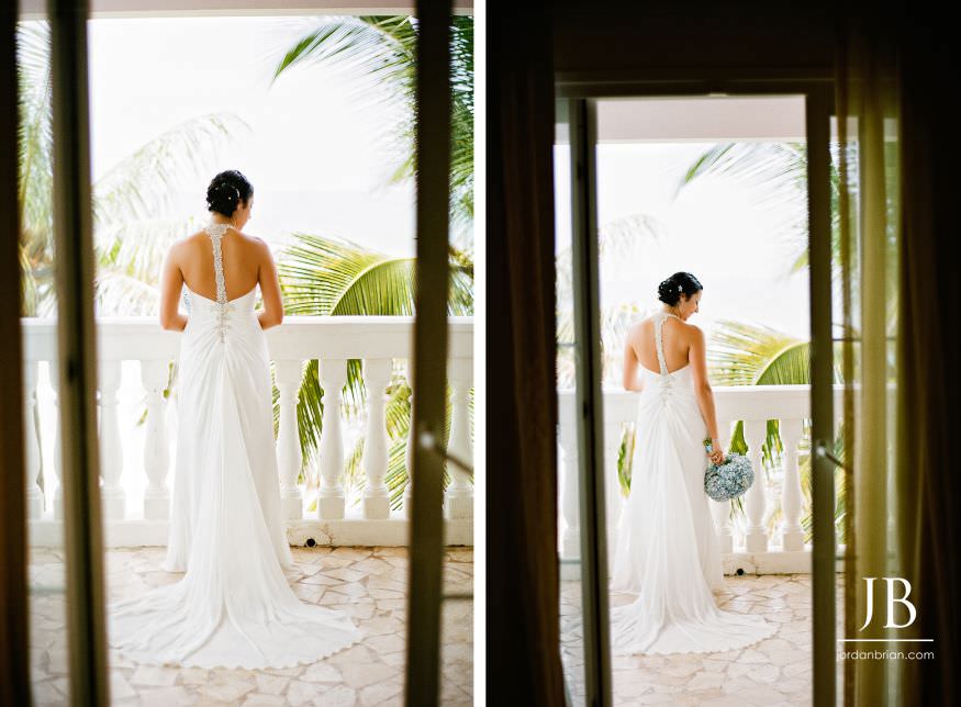 Laurie and Jason laughing together during Jamaica wedding portraits