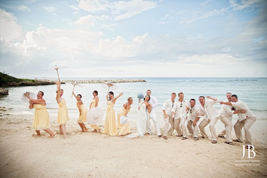 Laurie and Jason portrait at sunset, Grand Palladium Jamaica