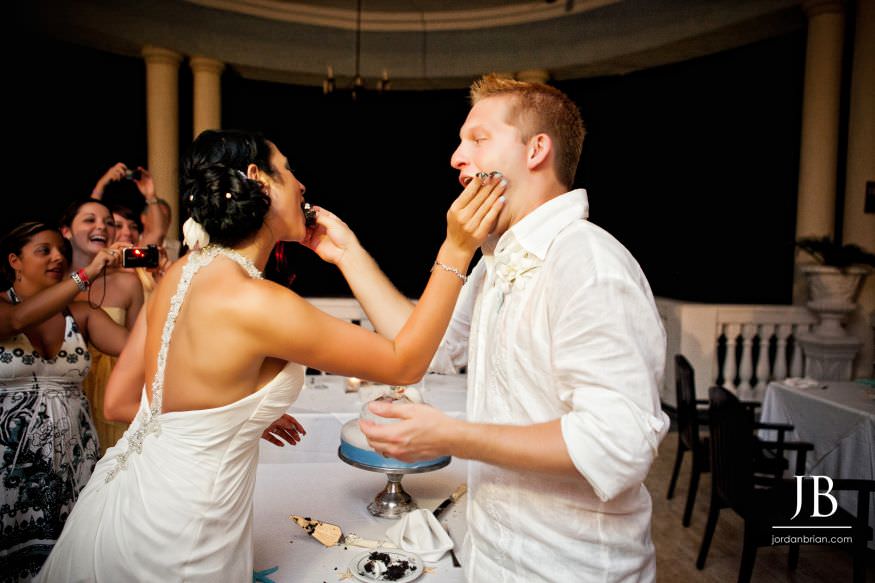 Laurie and Jason film photograph during Jamaica wedding reception