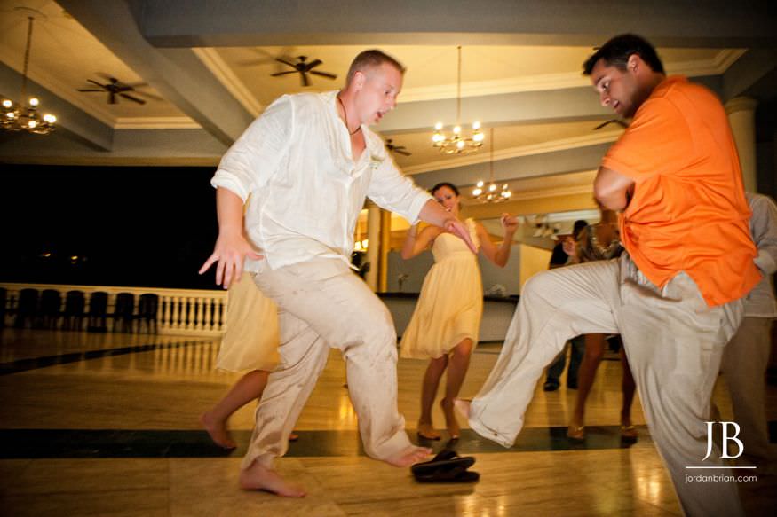 Laurie and Jason dancing together at their Jamaica destination wedding reception