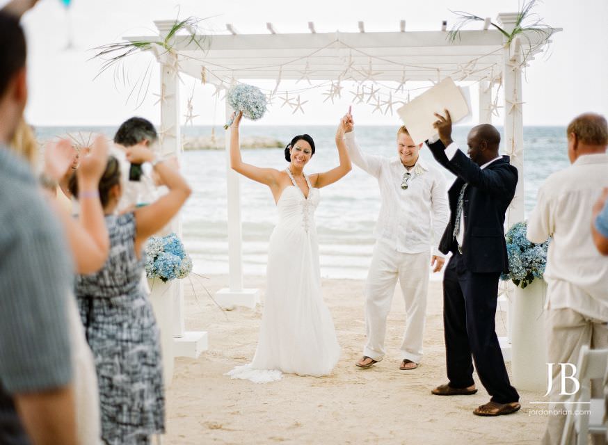 Laurie and Jason newlywed portraits on the beach, Grand Palladium Jamaica