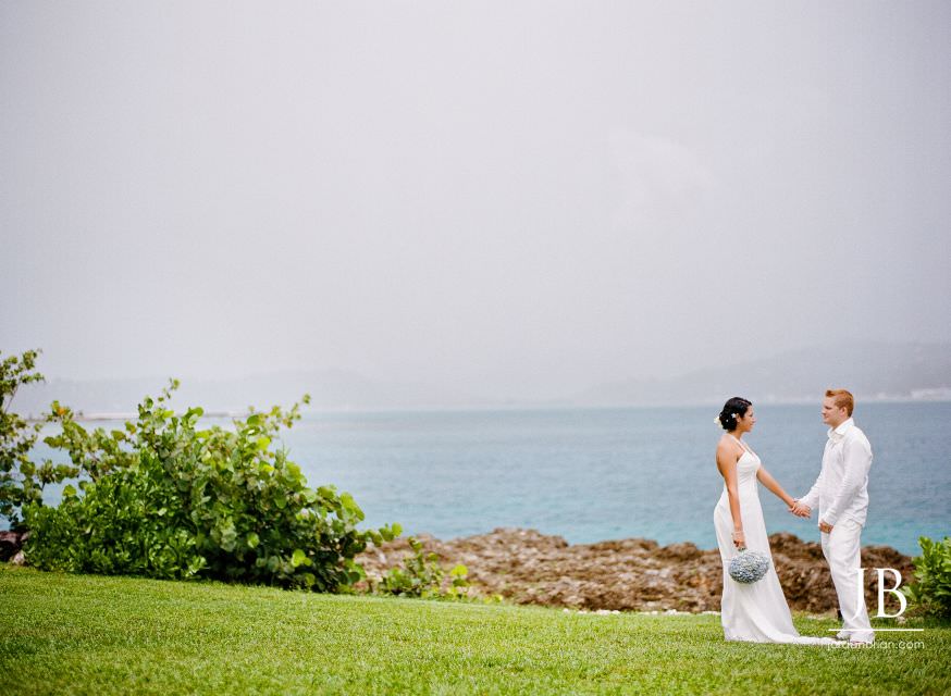 Laurie and Jason wedding portraits at Grand Palladium Jamaica beach