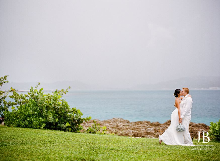 Laurie and Jason romantic portrait, Jamaica destination wedding