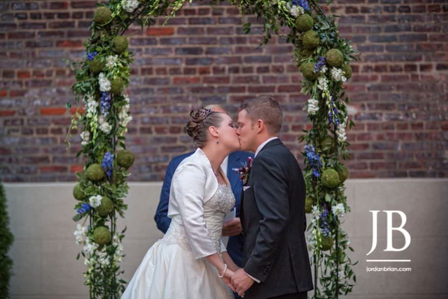 Layla and Chad ceremony at Cescaphe VIE Philadelphia fall wedding