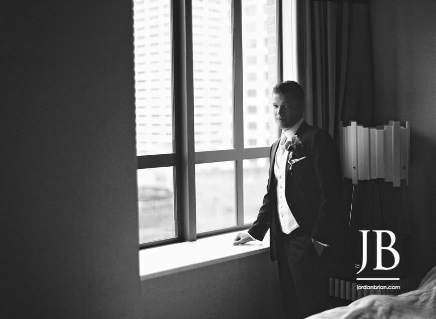Layla bridal portrait at Hotel Palomar Philadelphia before fall wedding