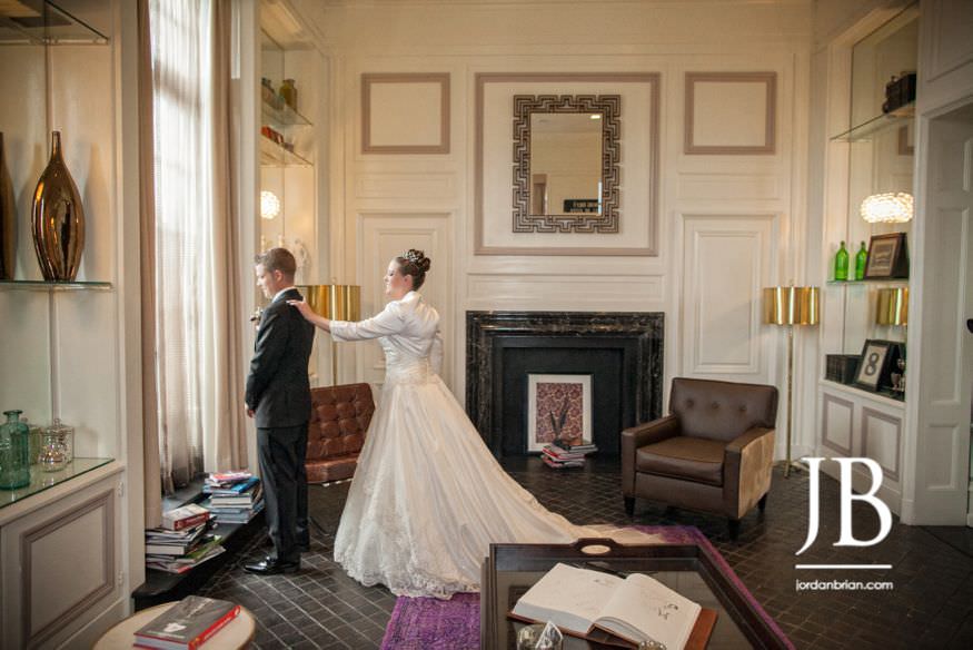 Layla wedding detail portrait at Hotel Palomar Philadelphia