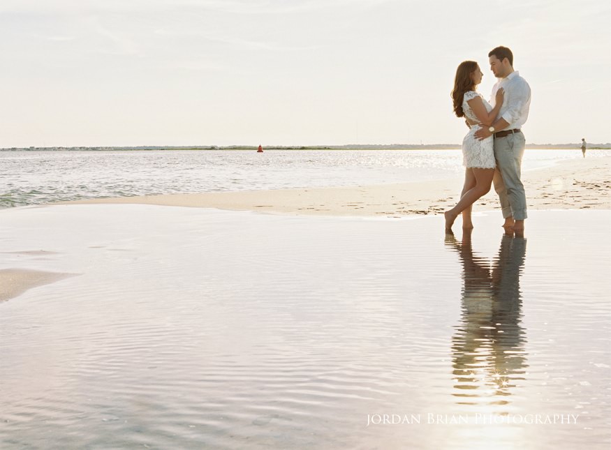 Couple on beach Sea Isle City Engagement