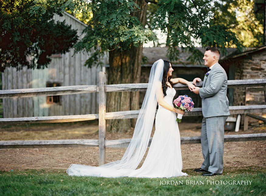 bride and groom portrait at knowlton mansion wedding