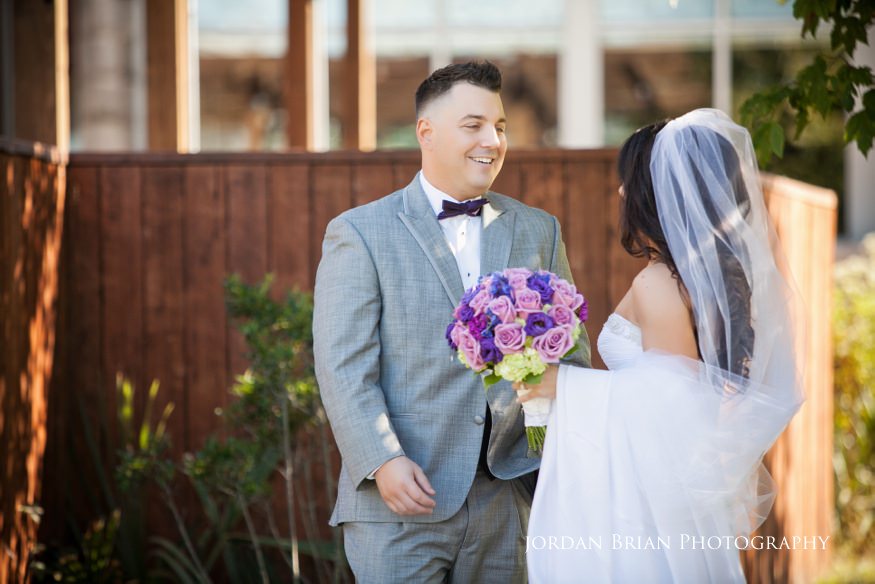groom seeing bride for first time