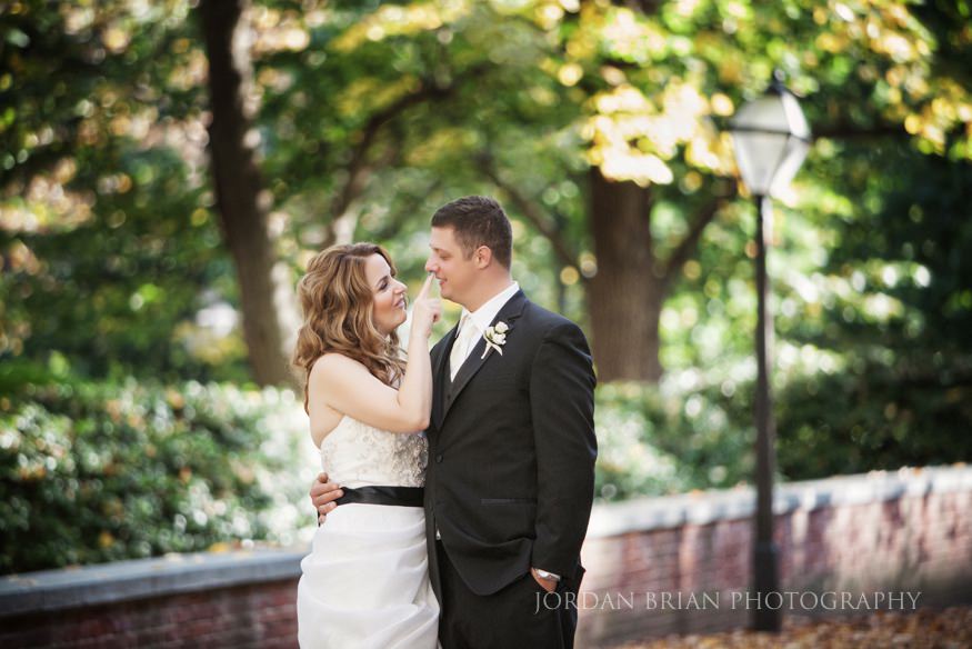 Bride groom nose pick Second Bank of the US philadelphia