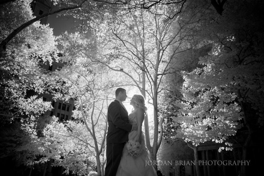 Infrared wedding photo independance hall philadelphia