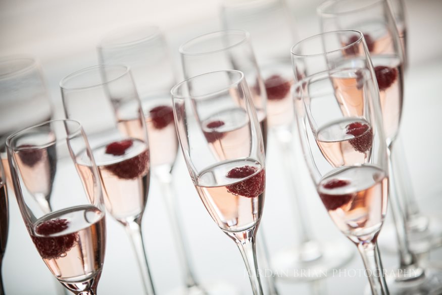 Rasberry champagne Down Town Club reception