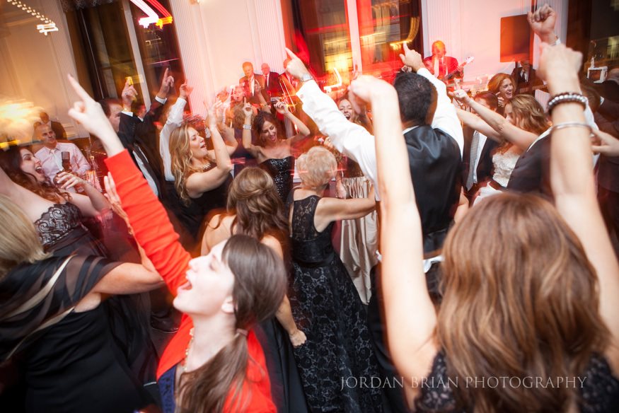 Dancing guests at Cescaphe Downtown Club Wedding in Philadelphia