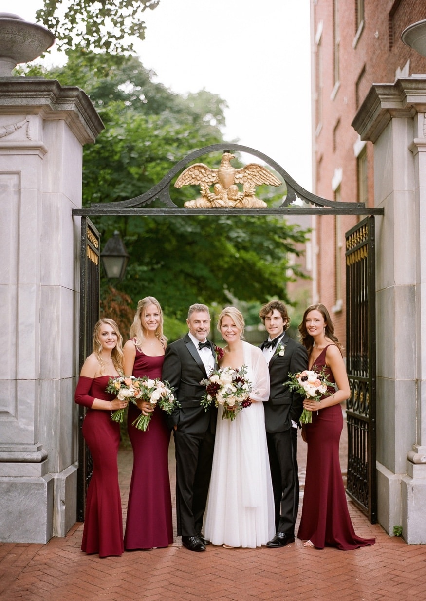 Bridal party portraits in Old City