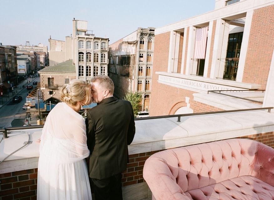 Wedding portraits at American Revolution Museum.