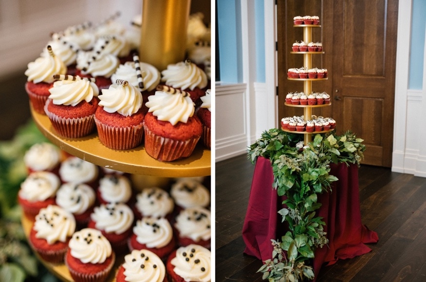 Decor and flowers by DFW Event Design at Museum of American Revolution wedding reception.