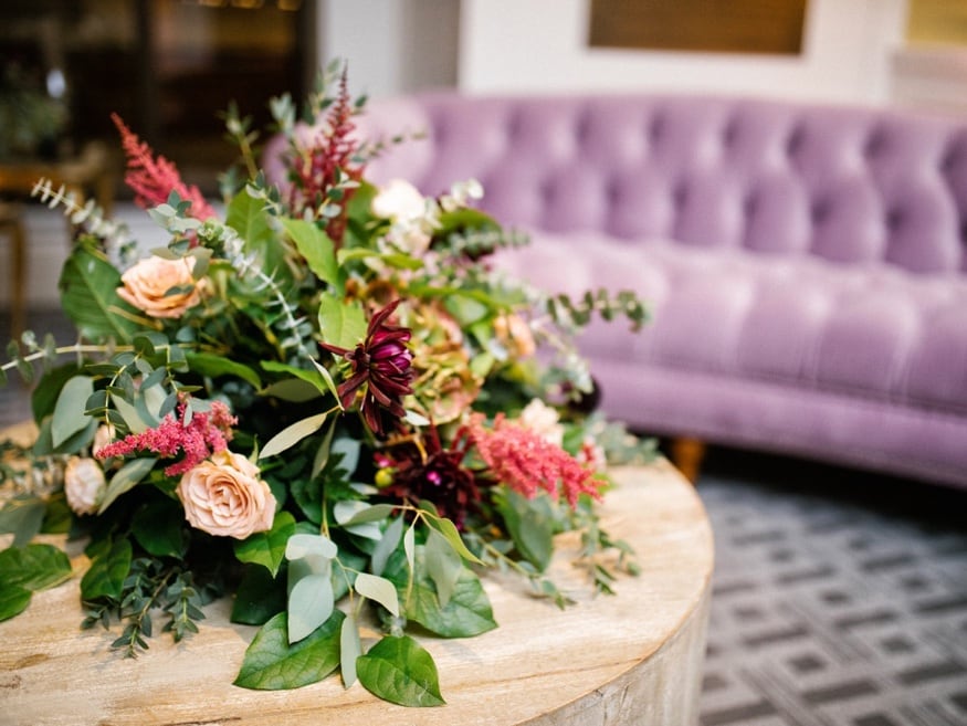 Flowers by DFW Event Design at American Revolution wedding.