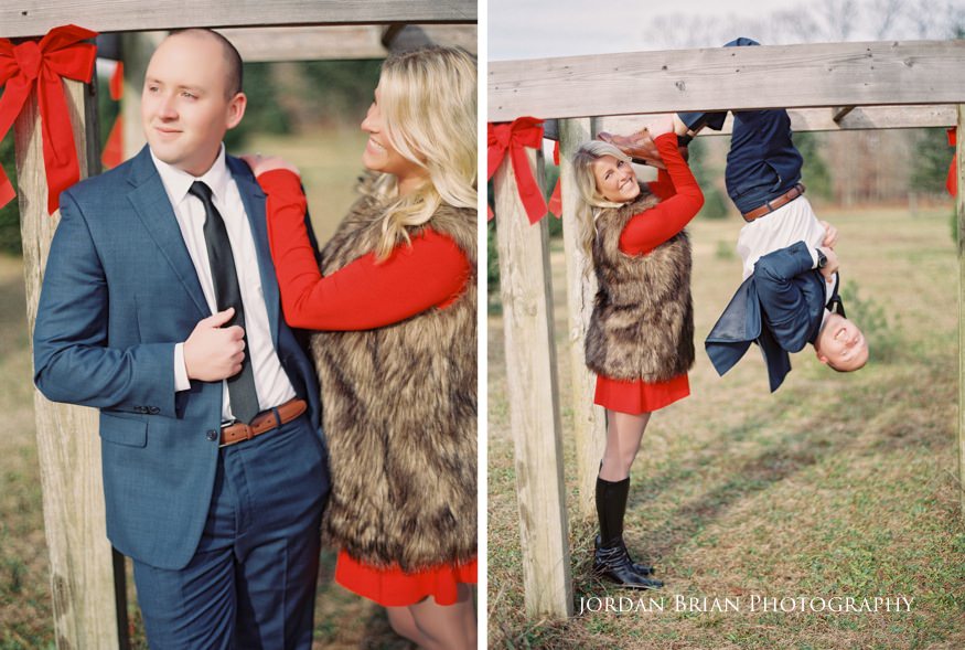 Kevin showing off his Navy sailor uniform pants with the 20-button front at the engagement session