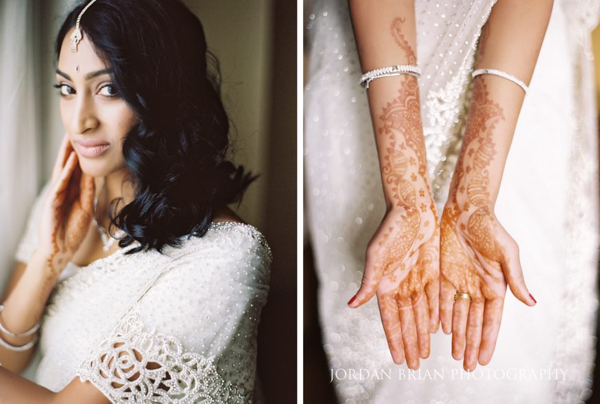 downtown marriott indian wedding bridal portraits