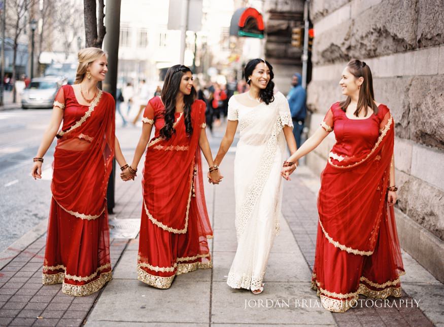 downtown marriott indian wedding bridesmaids