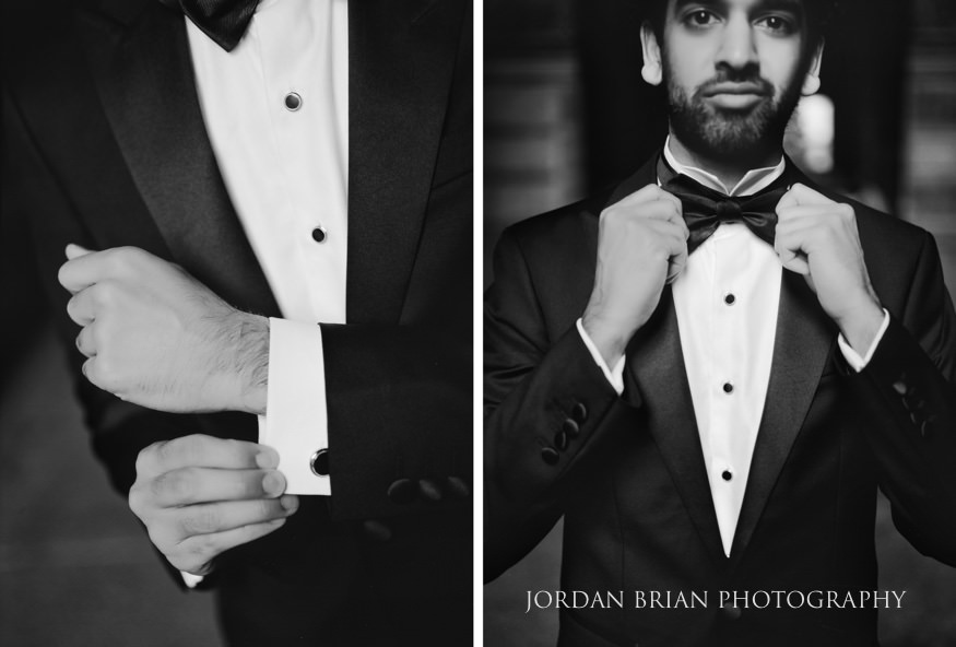 downtown marriott indian wedding groom portraits city hall
