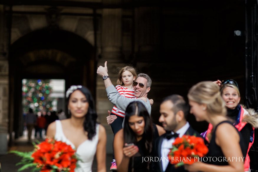 downtown marriott indian wedding bride groom portrait city hall