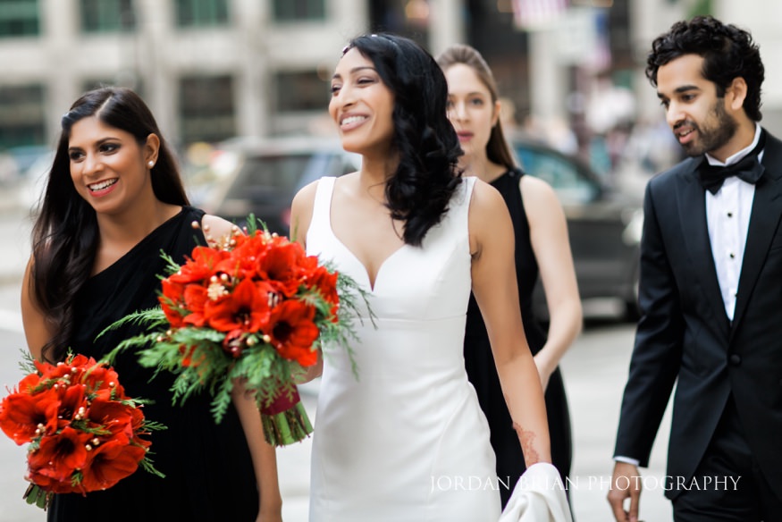 downtown marriott indian wedding bridal party city hall