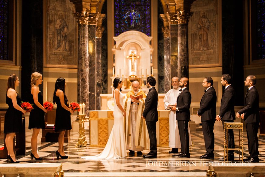 cathedral basilica wedding bridal party