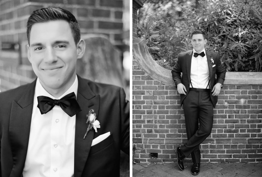 Bridal portraits in Old City Philadelphia before Crystal Tea Room wedding.