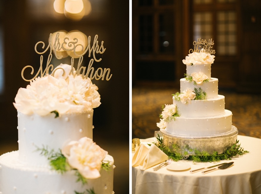 Wedding cake at the Crystal Tea Room in Philadelphia.