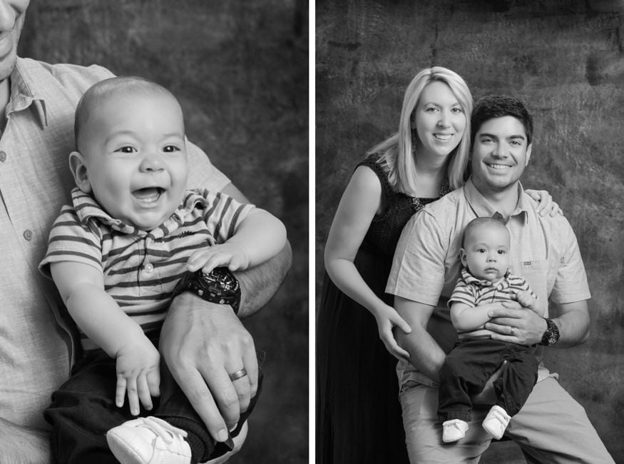 In studio South Jersey family photography. Black and white mini sessions.