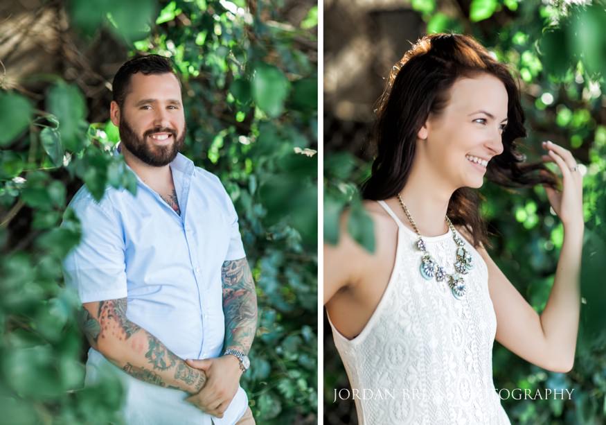 bride and groom portrait at philadelphia engagement session