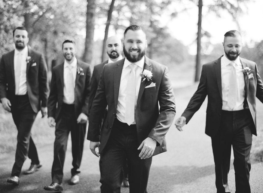 Groomsmen at Trump National Golf Club wedding.
