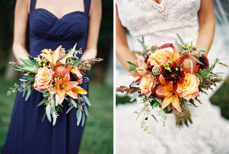 Bridesmaids bouquets by Petal Pushers fall wedding