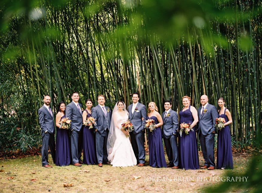 Bridal party walking grounds Old Mill at Rose Valley