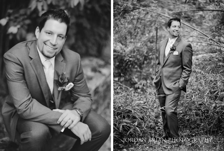 Groomsmen portrait Old Mill at Rose Valley wedding