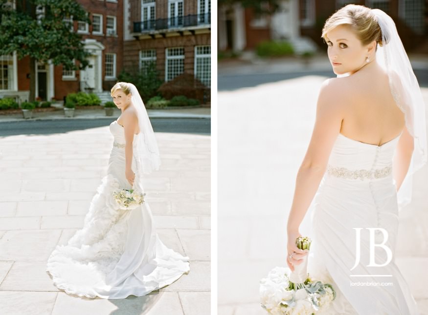Spring wedding portraits in Washington Square Park Philadelphia