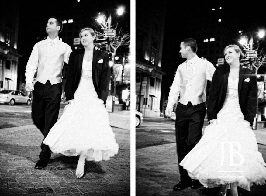 City Hall Philadelphia evening wedding portraits
