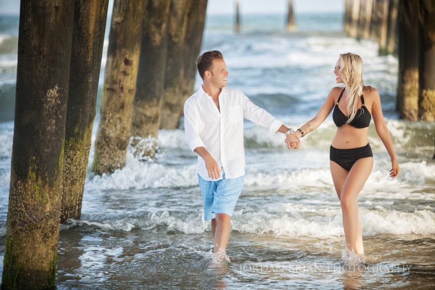 Ventnor beach Engagement photos under pier