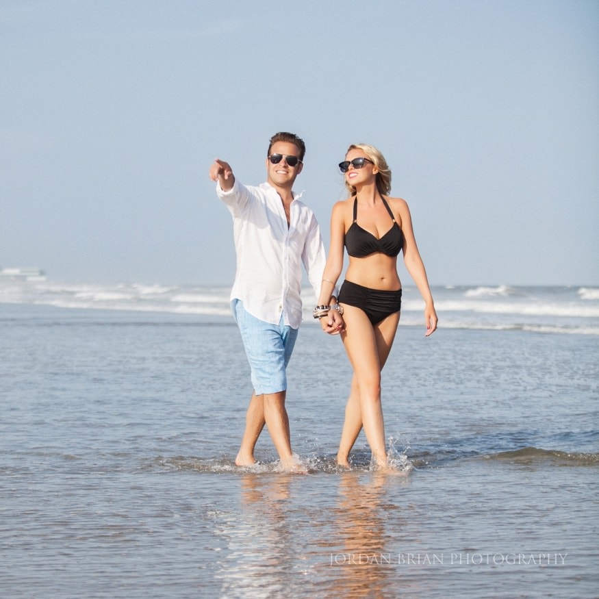 Simona and Brandon close portrait during Ventnor beach engagement photography session