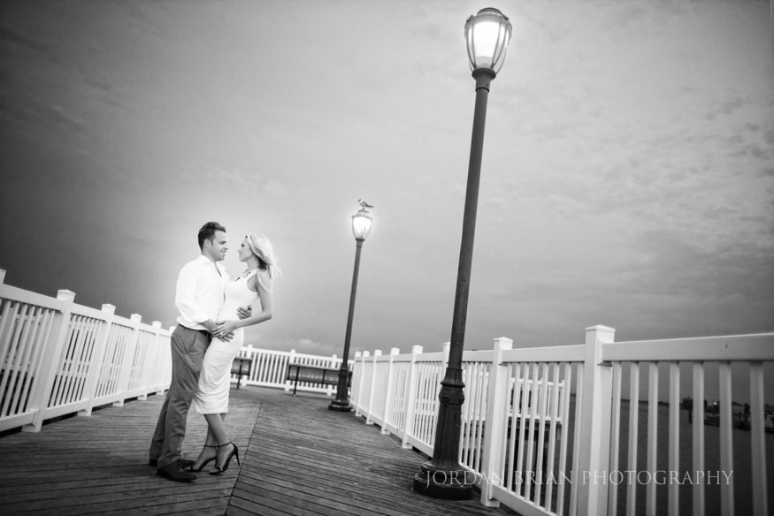 Simona and Brandon romantic portrait at sunset during Ventnor beach engagement session