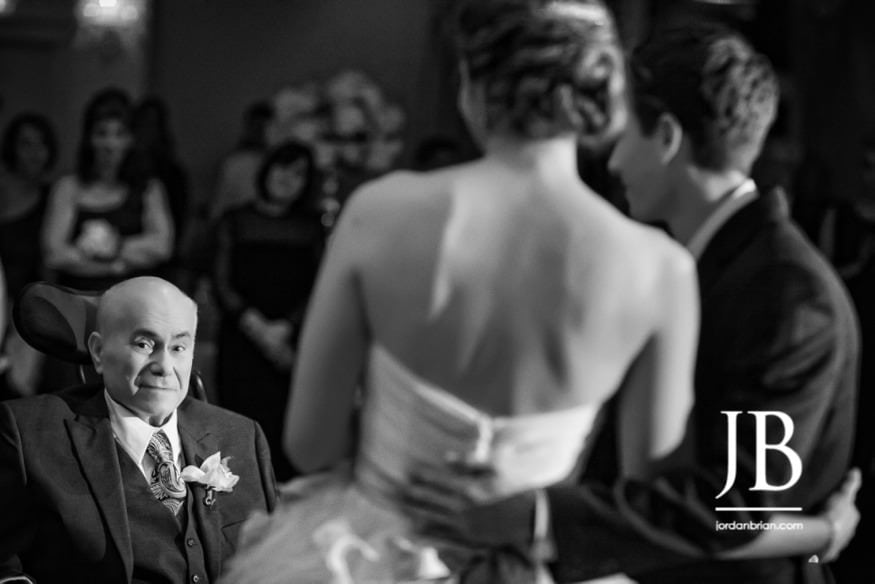 Guests celebrating at Stasia and Evan's Clark's Landing wedding reception