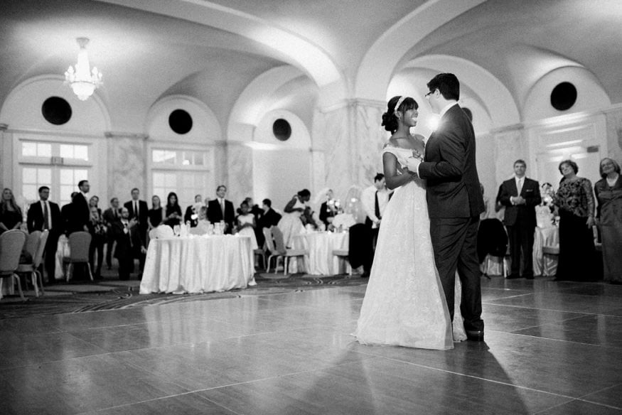 Bride and Groom first dance at Ritz Carlton Philadelphia wedding.