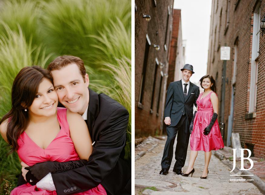 Stephanie and Rich's engagement portraits near Penn's Landing