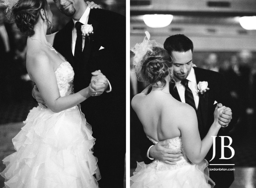 Tamara and Dustin first dance at Skytop Lodge wedding reception