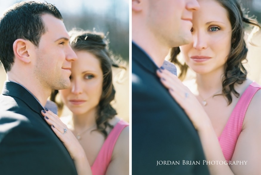 Tara and Paul in rain boots during their rustic engagement session
