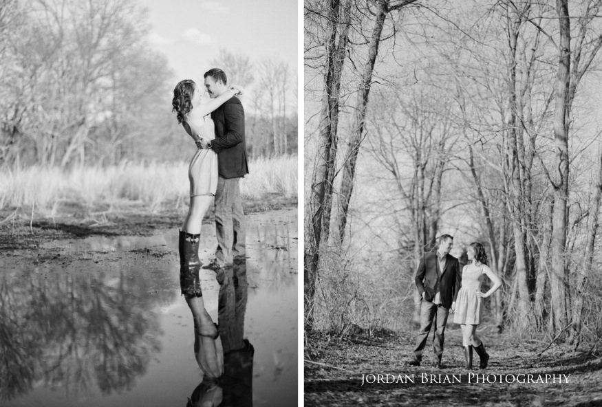 Tara and Paul under the barn overhang on a rainy spring day