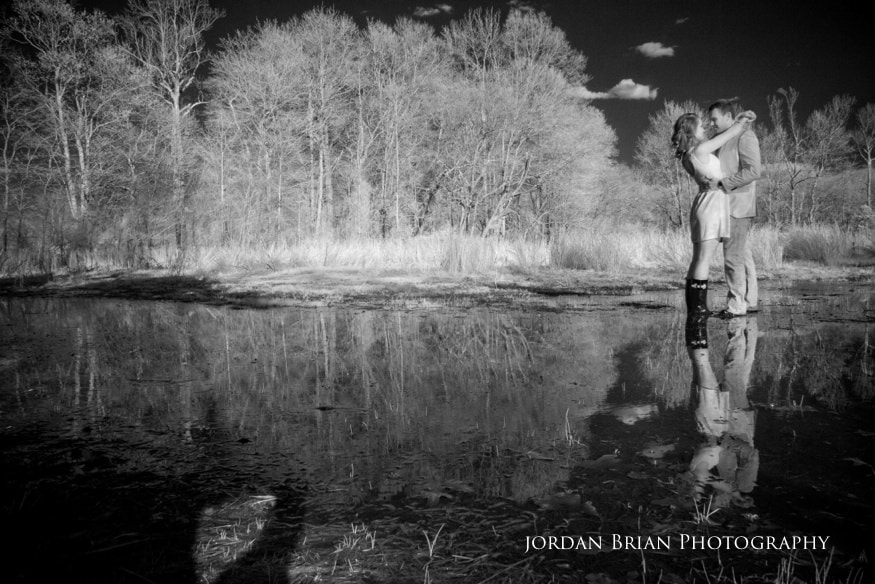 South Jersey barn engagement photograph of Tara and Paul