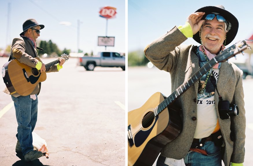 Touring musicians at El Cosmico in Marfa Texas photographed by Jordan Brian