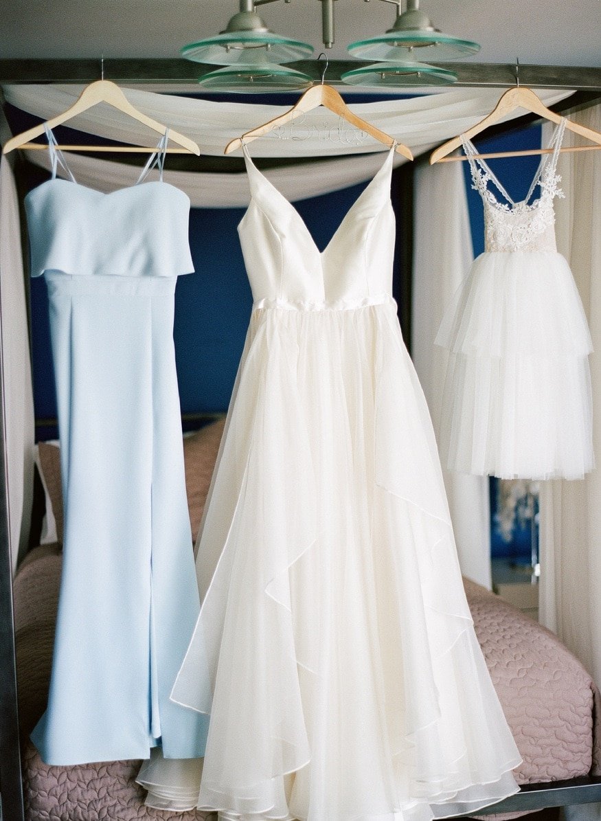Bride's dress by Leanne Marshall for beach wedding at Windows on the Water Sea Bright.
